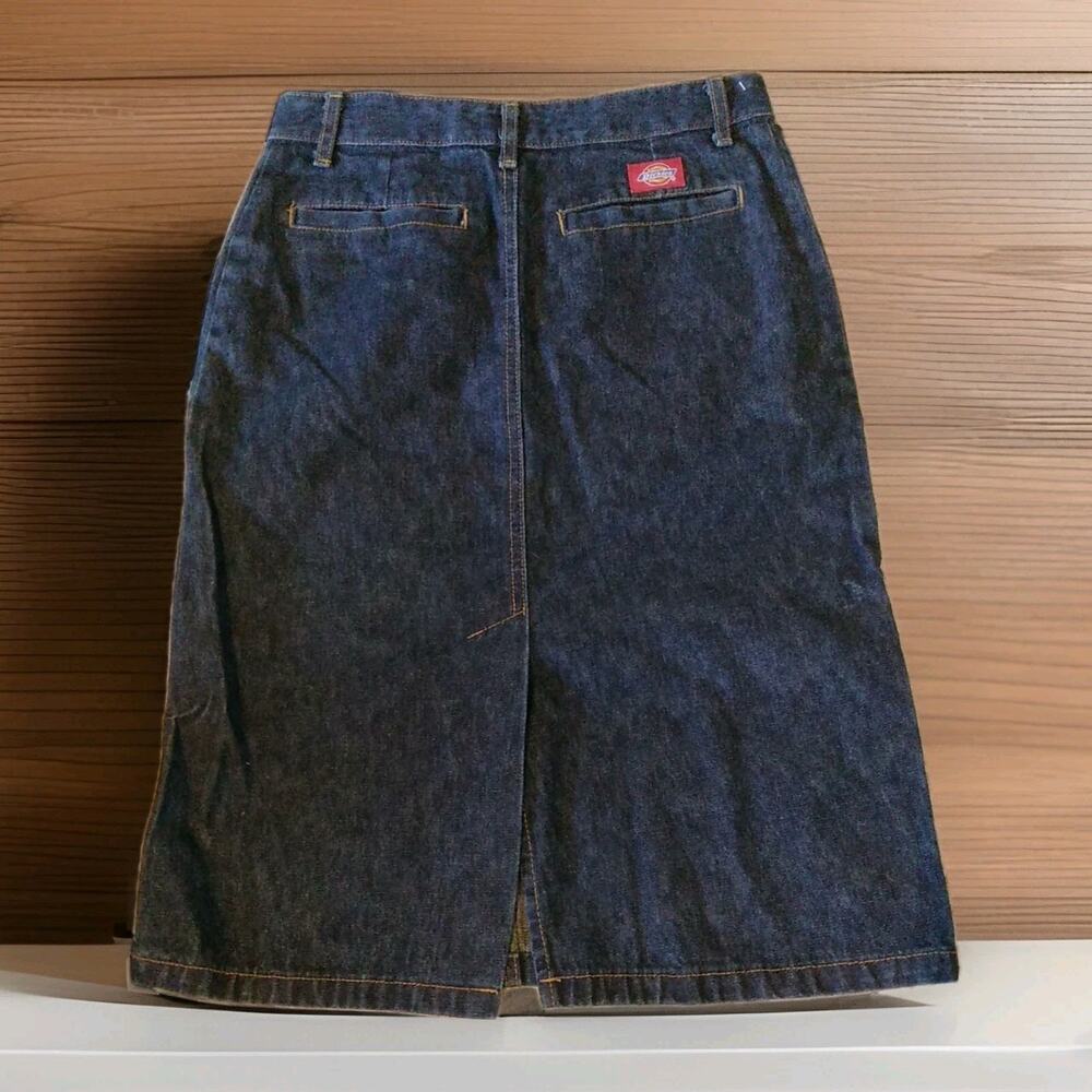 Vtg DICKIES Denim Skirt Women's Pencil High Waisted Made in USA Size 3